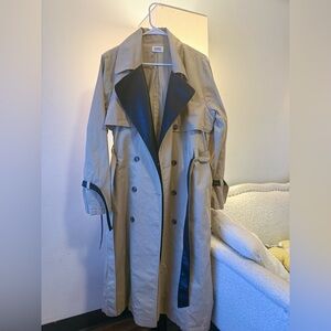 Michael Kors Beige and Black Trench Coat